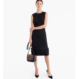 J. Crew Ruffle Dress in 120s Wool- 20% off 3 items